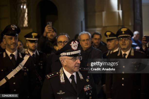 Carabinieri seen outside the headquarter in Palermo. The Chief Prosecutor of Palermo Maurizio De Lucia e and Carabinieriâs special forces di Palermo...