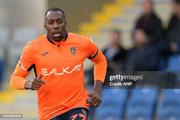 Stefano Okaka of Medipol Basaksehir during the Turkish Super Lig match between Medipol Basaksehir and Adana Demirspor AS at Fatih Terim stadium on...