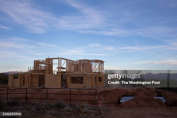 Home is being built in in Rio Verde Foothills, Arizona, U.S. On January 7, 2023.