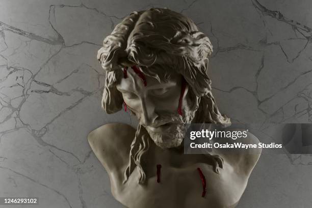 donatello christ suffering - renaissance sculpture stock pictures, royalty-free photos & images