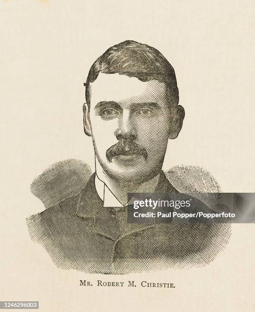 Queen's Park footballer Robert Christie, published in the "Scottish Athletic Celebrities Album, Volume 1", Glasgow, circa April 1886.