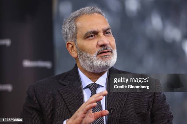 Haitham al-Ghais, secretary-general of Organization of Petroleum Exporting Countries , during a Bloomberg Television interview on the opening day of...