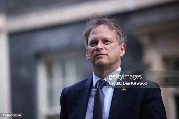 Business Secretary Grant Shapps leaves following the weekly cabinet meeting at 10 Downing Street on January 17, 2023 in London, England.