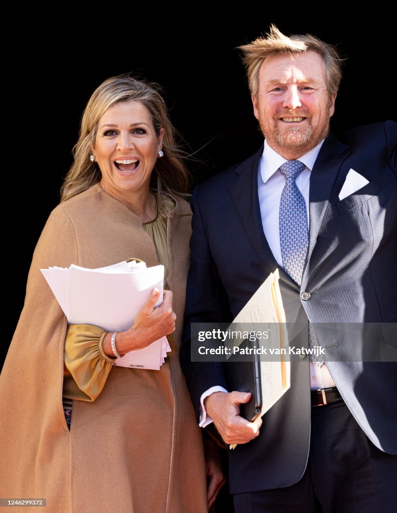 Dutch Royal family Attends The New Year Reception At Royal Palace