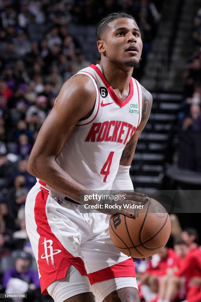 Jm Rockets Jalen Green of the Houston Rockets shoots a free throw during the ...