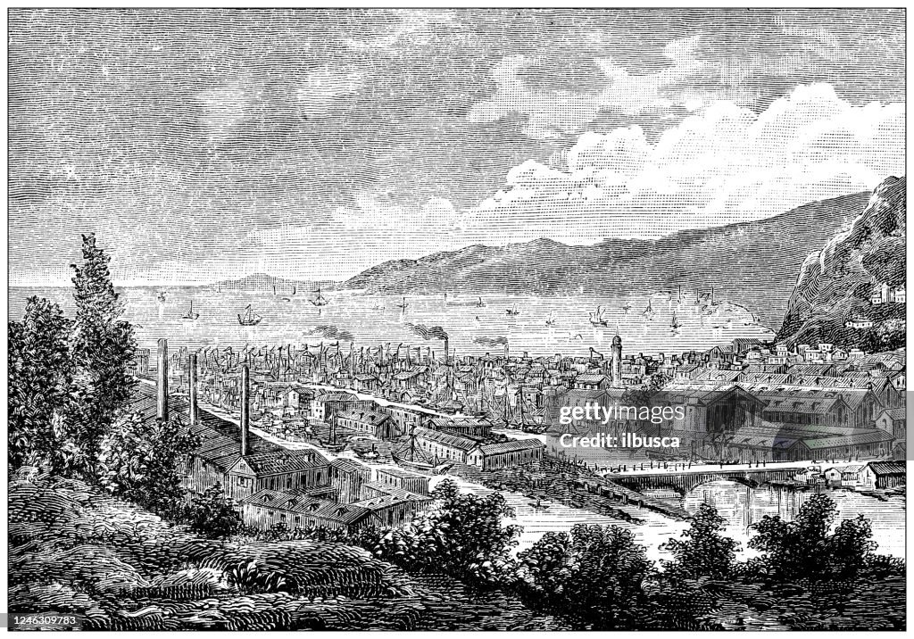 Antique illustration: Swansea