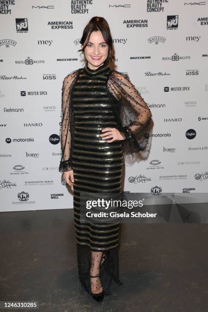 Paula Schramm attend the Marcel Ostertag fashion show DISCOTECA during the W.E4. Fashion Day as part of Berlin Fashion Week AW23 at Bolle Festsäle on...