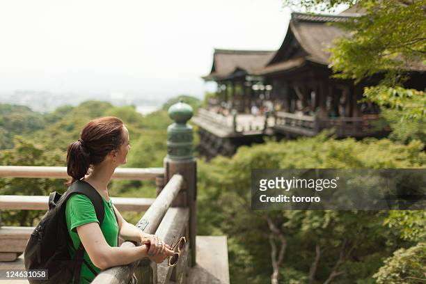 buddhist temple of kyoto - kiyomizu dera temple foto e immagini stock