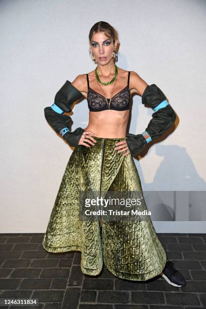 Annika Gassner during the Rebekka Ruetz show during the W.E4. Fashion Day as part of Berlin Fashion Week AW23 at Bolle Festsaele on January 17, 2023...