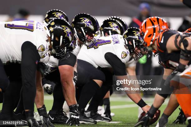 Ravens Roster. Offense Set Up Baltimore Ravens Offensive Line Photos and Premium High Res Pictures ...