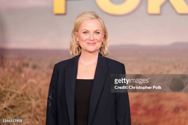 Amy Poehler at the premiere of "Poker Face" held at Hollywood Legion Theater on January 17, 2023 in Los Angeles, California.