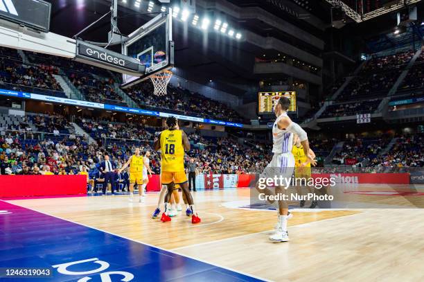 Alberto Abalde in action during the basketball match between Real Madrid and Gran Canaria valid for the matchday 15 of the spanish basketball league...