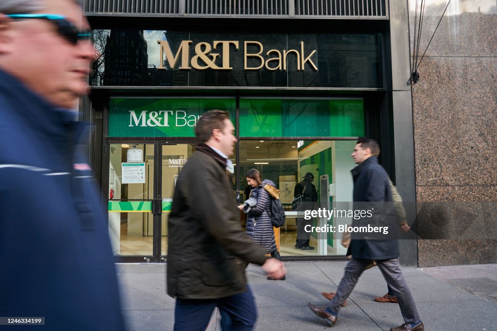 Bank branch in New York, US, on Wednesday, Jan. 18, 2023. M&T Bank ...
