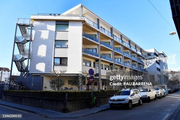 Picture taken on January 18, 2023 in Olot, near Barcelona, shows a general view of the Residencia Sta. Maria del Tura, a nursing home where Maria...