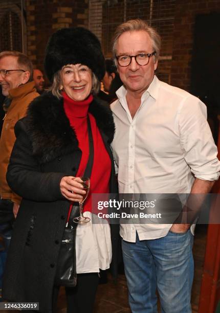 Dame Maureen Lipman and Neil Pearson attend the press night performance of "Alex Edelman: Just For Us" at The Menier Chocolate Factory on January 18,...