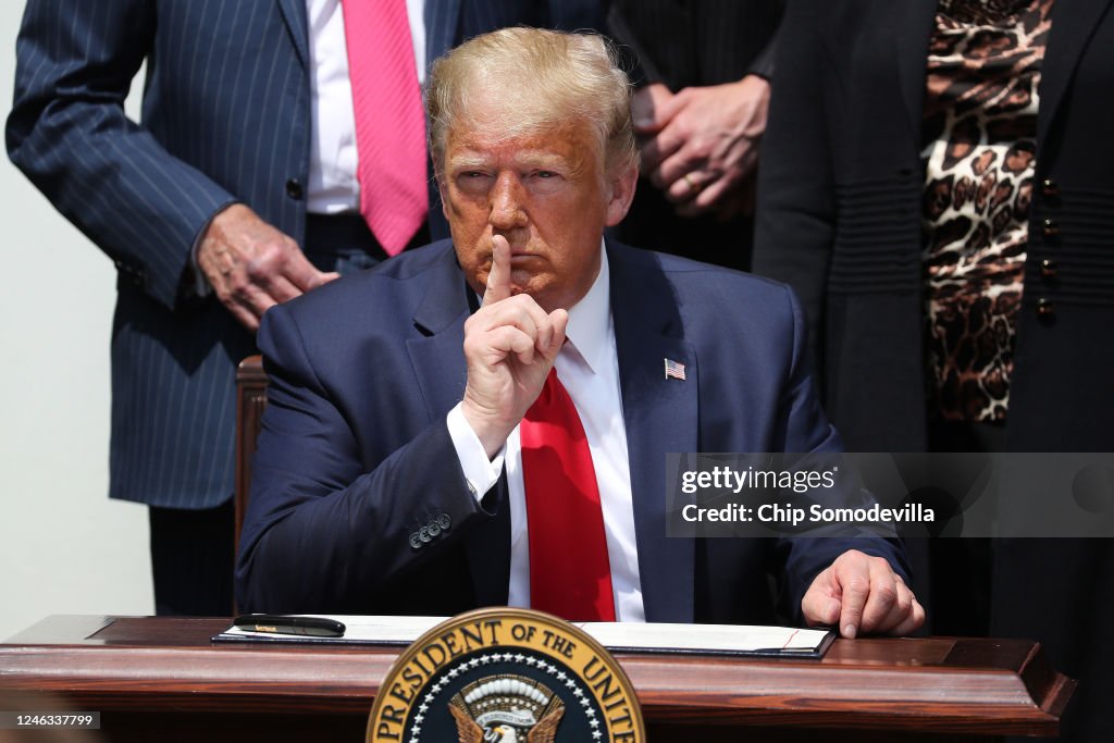 President Trump Holds A Press Conference At The White House