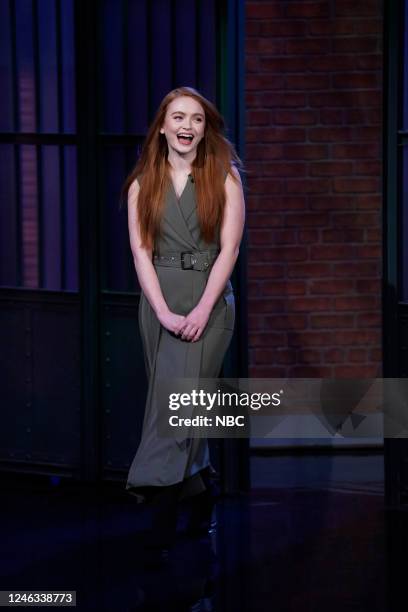 Episode 1379 -- Pictured: Actress Sadie Sink arrives on January 18, 2023 --