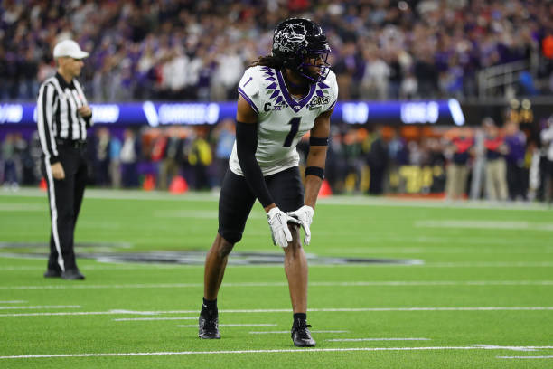 Horned Frogs wide receiver Quentin Johnston during the Georgia Bulldogs game versus the TCU Horned Frogs in the College Football National Championship