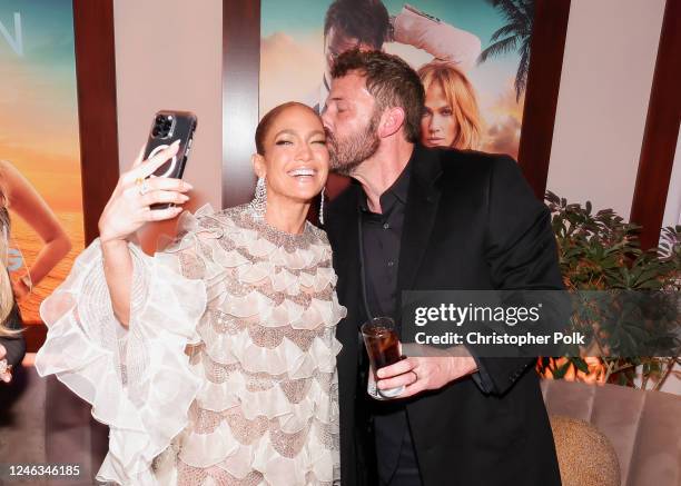 Jennifer Lopez and Ben Affleck at the premiere of "Shotgun Wedding" held at TCL Chinese Theatre on January 18, 2023 in Los Angeles, California.