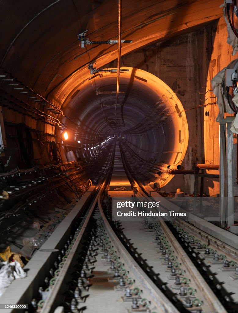 Metro Statio Roots A tunnel near Civil Court underground metro statio, on January 18 ...