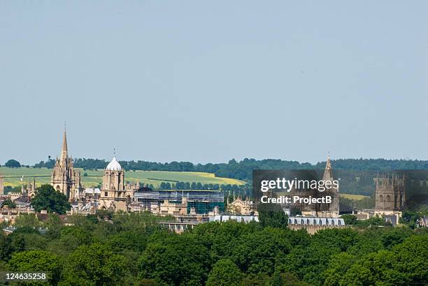 oxford spires in oxfordshire - oxfordshire stock pictures, royalty-free photos & images