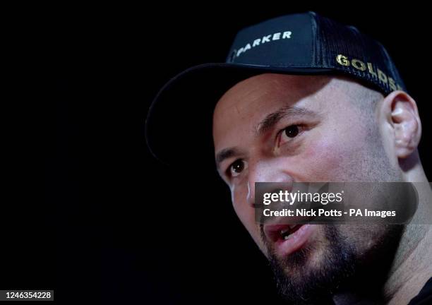 Joseph Parker during a press conference at the Manchester Central Convention Complex, Manchester. Picture date: Thursday January 19, 2023.