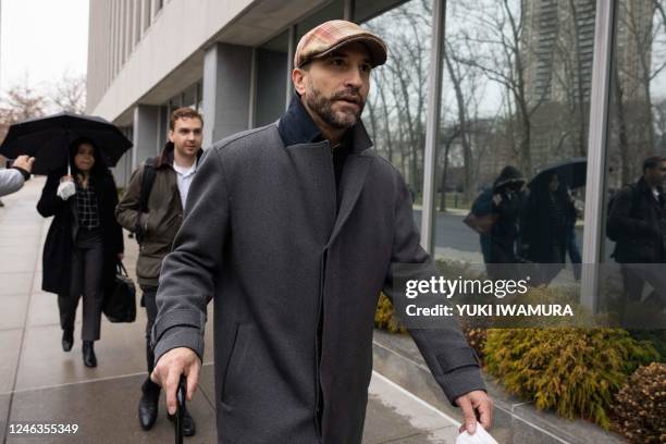 Cesar de Castro, defense attorney for former Mexican Secretary of Public Security Genaro Garcia Luna, arrives at court for a hearing in the Brooklyn...