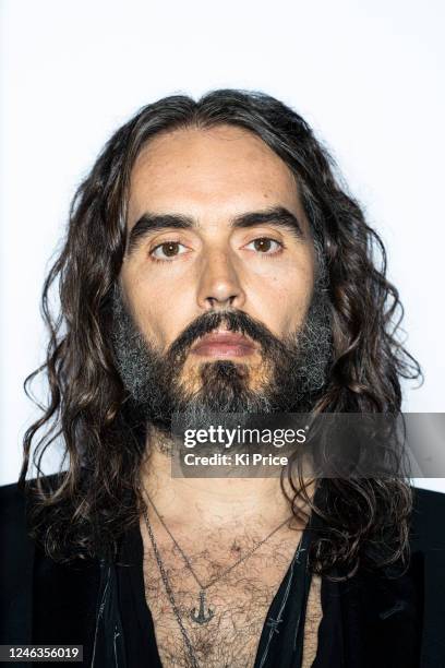 Comedian and actor Russell Brand is photographed for Stuff on March 27, 2022 in London, England.