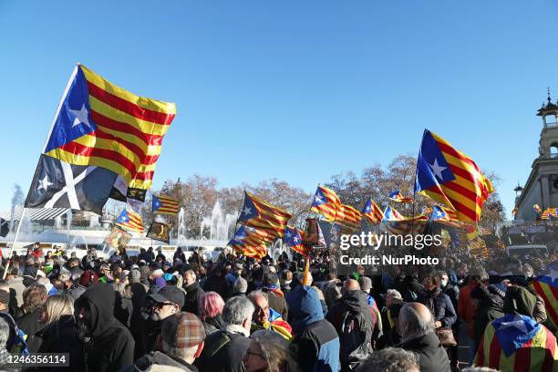 Demonstration of the Catalan independence movement, promoted by the Consell de la Republica, the Assamble Nacional Catalana and Omnium Cultural, and...