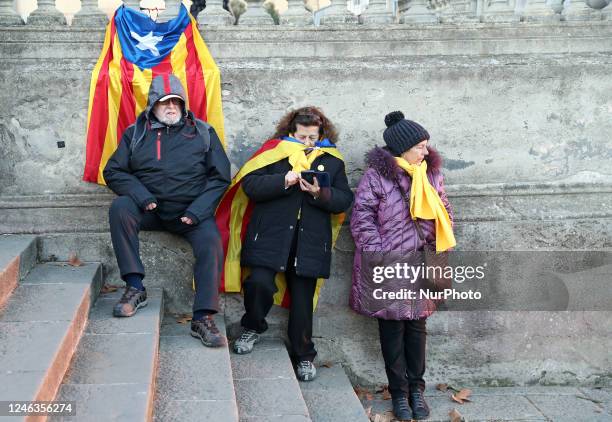 Demonstration of the Catalan independence movement, promoted by the Consell de la Republica, the Assamble Nacional Catalana and Omnium Cultural, and...