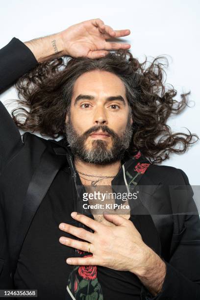 Comedian and actor Russell Brand is photographed for Stuff on March 27, 2022 in London, England.