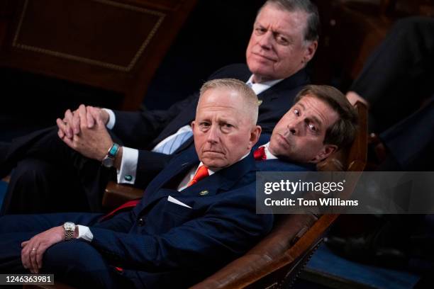 From left, Reps. Jeff Van Drew, D-N.J., Tom Cole, R-Okla., and Chuck Fleischmann, R-Tenn., are seen on the House floor of the U.S. Capitol during...