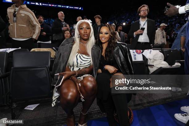 Singer Aya Nakamura attends the game between the Chicago Bulls and Detroit Pistons as part of NBA Paris Games 2023 on January 19, 2023 at Accor Arena...