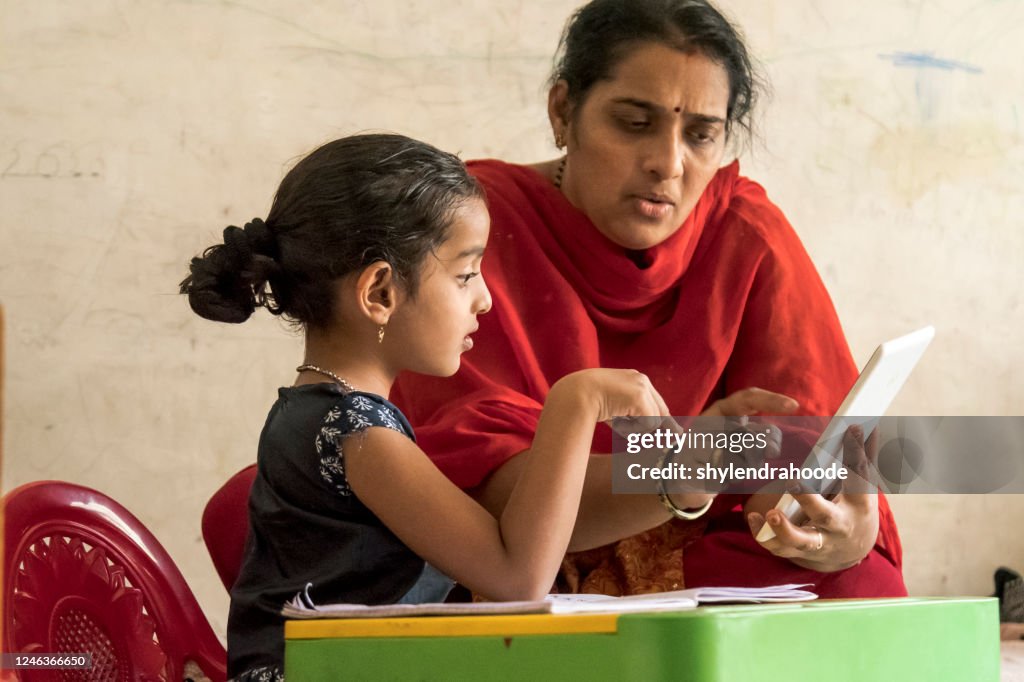 Homeschooling with tablet computer
