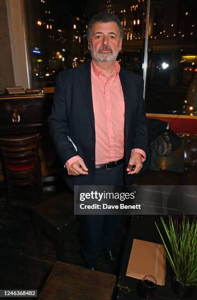 Steven Moffat attends the press night after party for "The Unfriend" at Wonderville on January 19, 2023 in London, England.