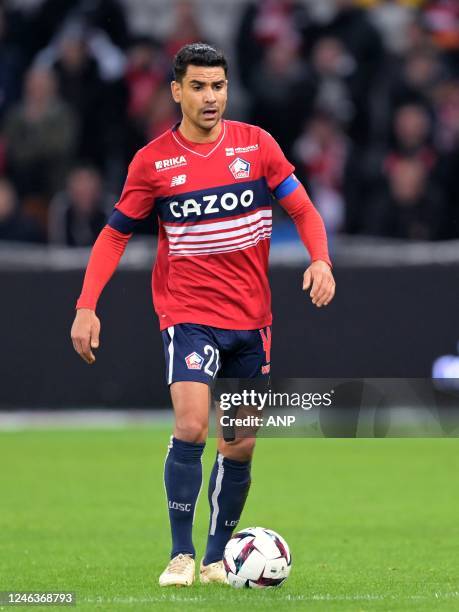 Benjamin Andre of LOSC Lille during the French Ligue 1 match between Lille OSC and Estac Troyes AC at Pierre-Mauroy Stadium on January 15, 2023 in...