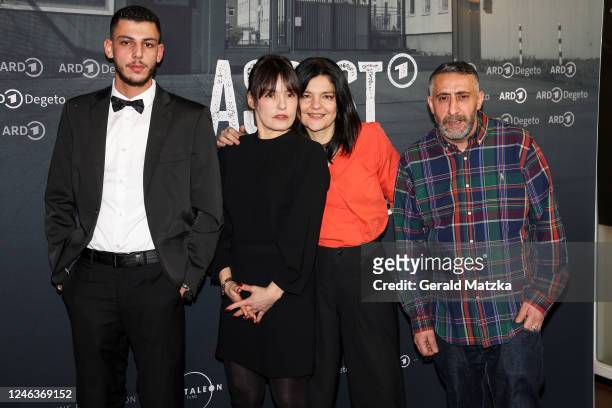 Koder Xidir Alian, Nicolette Krebitz, Jasmin Tabatabai and Kida Khodr Ramadan attend the "Asbest" Series Premiere at Passage Kino on January 19, 2023...