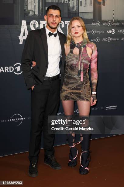 Koder Xidir Alian and Lulu Hacke attend the "Asbest" Series Premiere at Passage Kino on January 19, 2023 in Berlin, Germany.