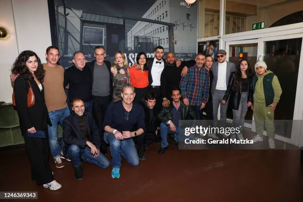 The Cast attend the "Asbest" Series Premiere at Passage Kino on January 19, 2023 in Berlin, Germany.