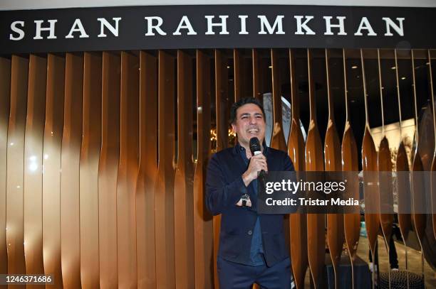 Shan Rahimkhan during the Shan Rahimkhan Salon Grand Opening at KaDeWe on January 19, 2023 in Berlin, Germany.