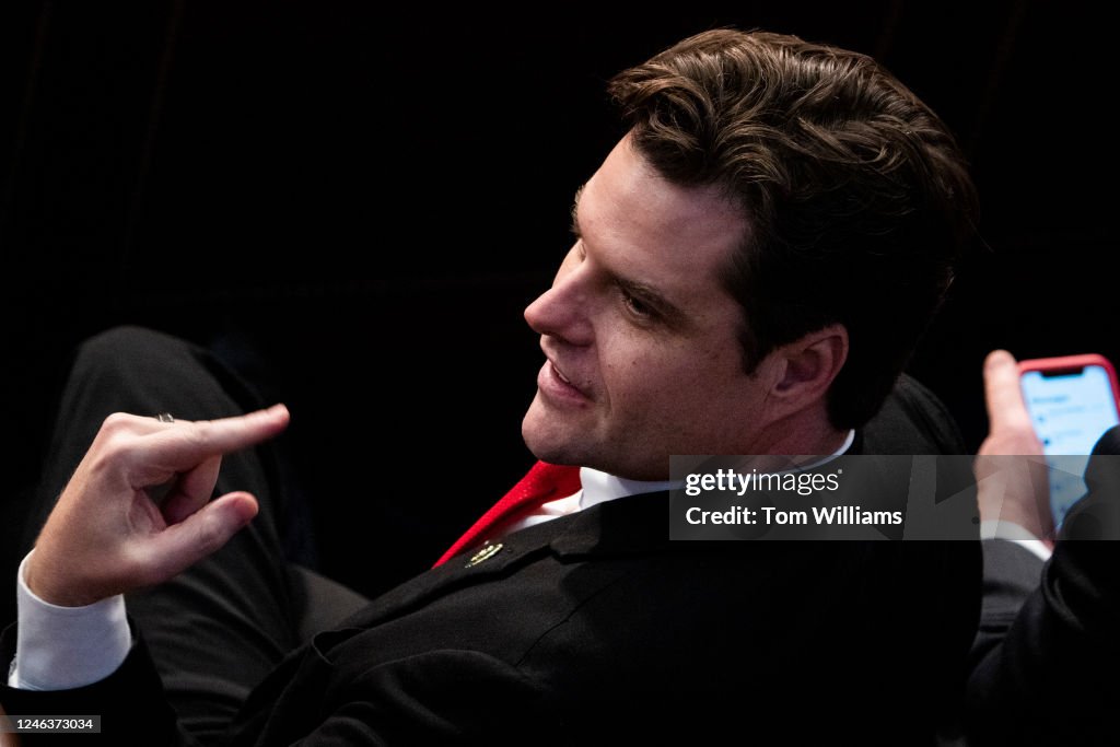 Rep. Matt Rep. Matt Gaetz, R-Fla., is seen on the House floor during Speaker of ...