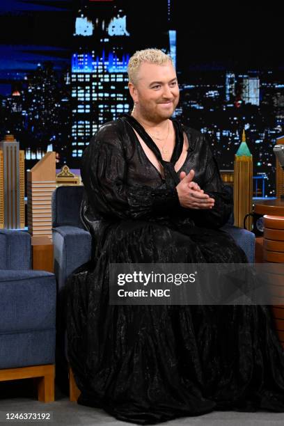 Episode 1781 -- Pictured: Singer-songwriter Sam Smith during an interview on Thursday, January 19, 2023 --