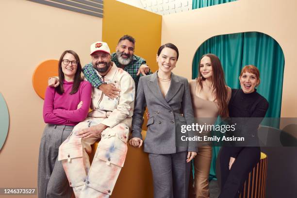 Rachel Lambert, Dave Merheje, Parvesh Cheena, Daisy Ridley, Lauren Beveridge and Bree Elrod of Sometimes I Think About Dying poses for a portrait at...