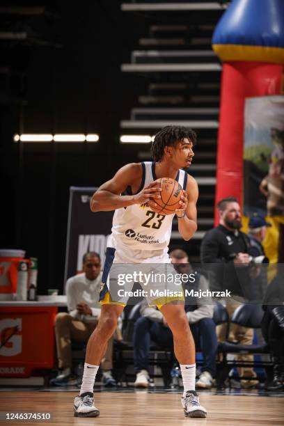 Salt Lake City, UT Jermaine Samuels Jr. #23 of the Fort Wayne Mad Ants looks to make his move against the Salt Lake City Stars at vivint.SmartHome...