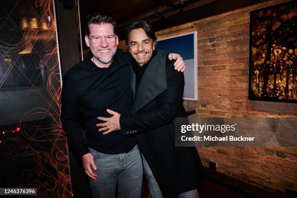 Director Christopher Zalla and Actor Eugenio Derbez at the "Radical" Premiere Post-Screening Party held at The Brick Restaurant and Bar on January...