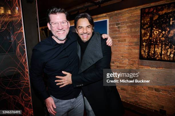 Director Christoper Zalla and Actor Eugenio Derbez at the "Radical" Premiere Post-Screening Party held at The Brick Restaurant and Bar on January 19,...
