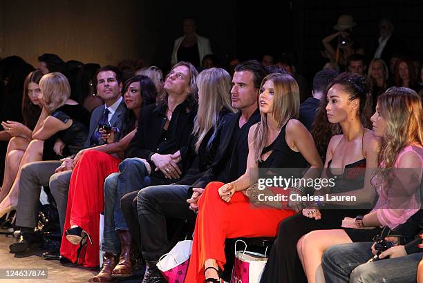 Actors Vincent De Paul, Tiffany Hines, Abri van Straten, actress Kristin Bauer, Dominic Purcell, actress AnnaLynne McCord and Cara Santana attends...