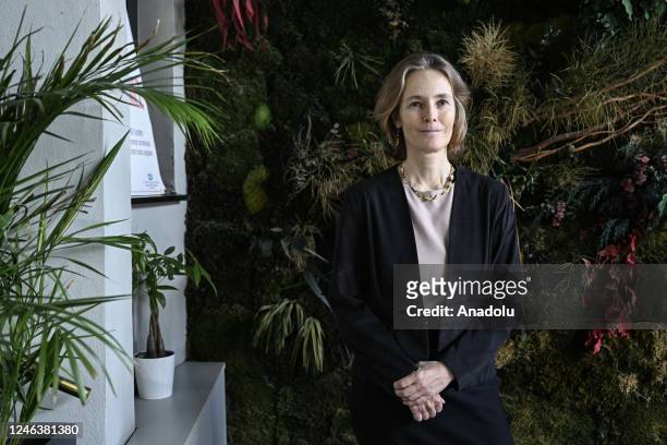 UNFPAâs Regional Director for Eastern Europe and Central Asia Florence Bauer poses for a photo as she speaks during an exclusive interview with...