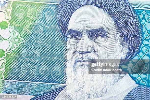 ruhollah musavi khomeini - politician money stock pictures, royalty-free photos & images