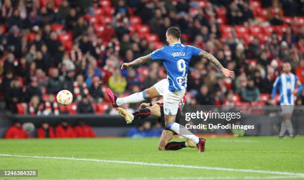 Jose Luis Mato Sanmartin of RCD Espanyol controls the ball during the Copa Del Rey match between Athletic Club and RCDE Espanyol at San Mames Stadium...